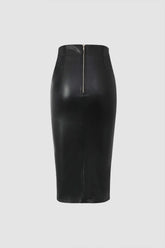 Faux Leather Pencil Skirt